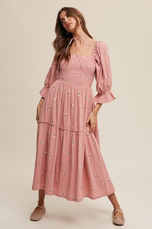 Young At Heart Maxi Dress in Pink