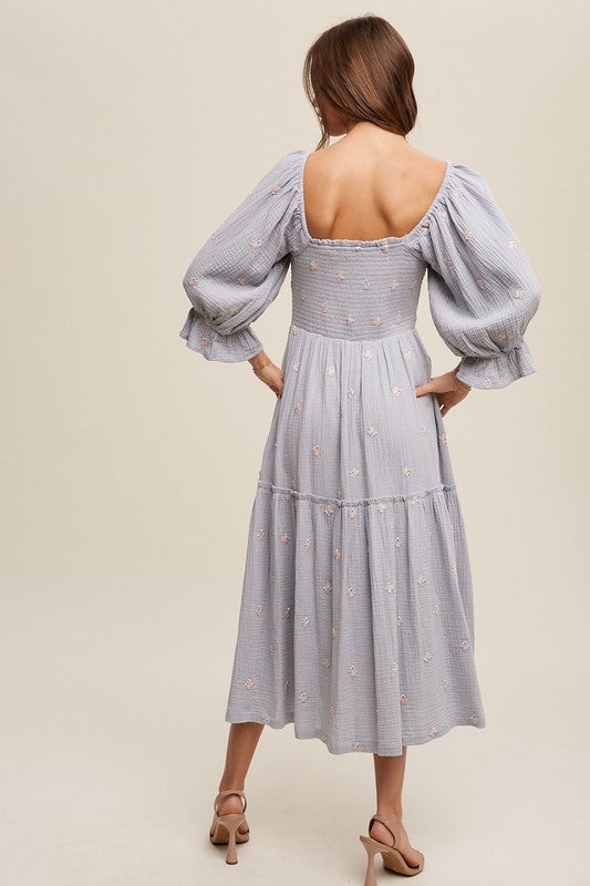 Young At Heart Maxi Dress in Blue