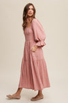 Young At Heart Maxi Dress in Pink