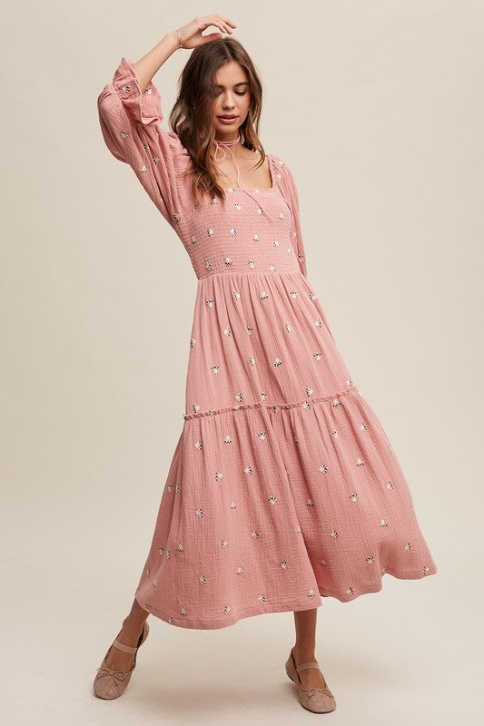 Young At Heart Maxi Dress in Pink