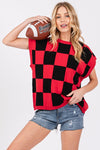 The Longest Yard Vest Top in Red/Black