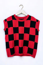 The Longest Yard Vest Top in Red/Black