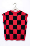 The Longest Yard Vest Top in Red/Black