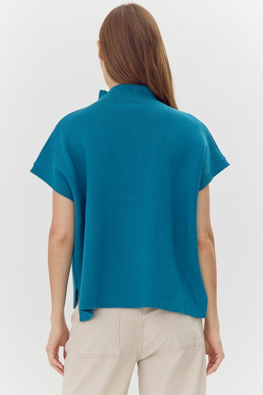 Crisp Air Sweater in Teal