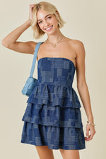 Throw Back Dress in Denim