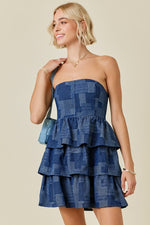 Throw Back Dress in Denim