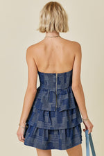 Throw Back Dress in Denim