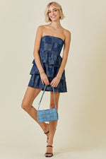 Throw Back Dress in Denim