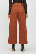 Chit Chat Wide Leg Jeans in Rust