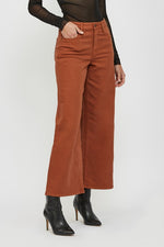 Chit Chat Wide Leg Jeans in Rust