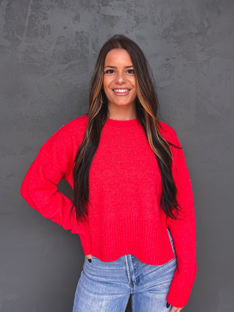 Parting Ways Sweater in Red
