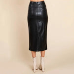 Ready To Rally Midi Skirt in Black