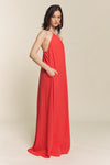 Warm Hearted Maxi Dress in Red