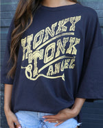 Honky Tonk Angel Graphic Tee in Black