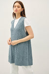 Passing Through Sweater Dress in Grey/Blue