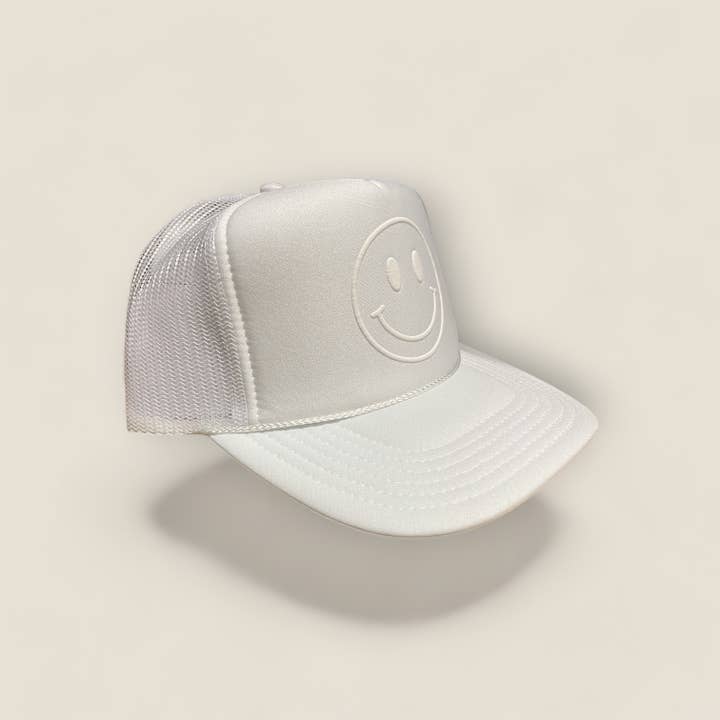 Happy Face Trucker Hat - 3 Colors