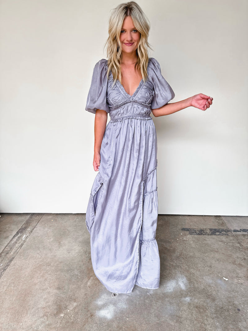 Nothing On You Maxi Dress in Grey