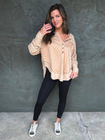 Good Vibes Top in Taupe