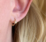 Star Light Hoop Earrings in Gold
