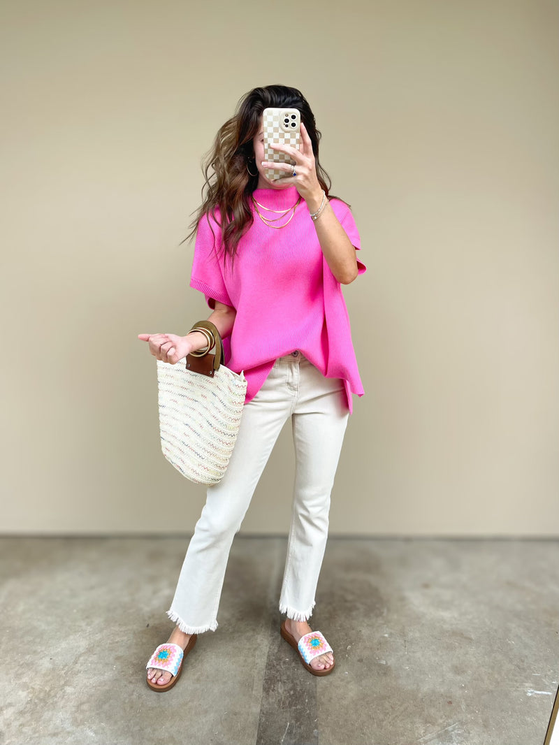 Crisp Air Sweater in Pink