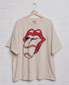 Rolling Stones Baseball Graphic Tee in Off White