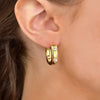 Top Notch Huggie Hoop Earrings in Gold