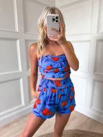 Waves of Summer Shorts in Blue/Orange