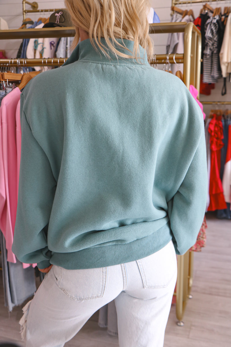 Navigating Seasons Pullover Sweatshirt in Sage