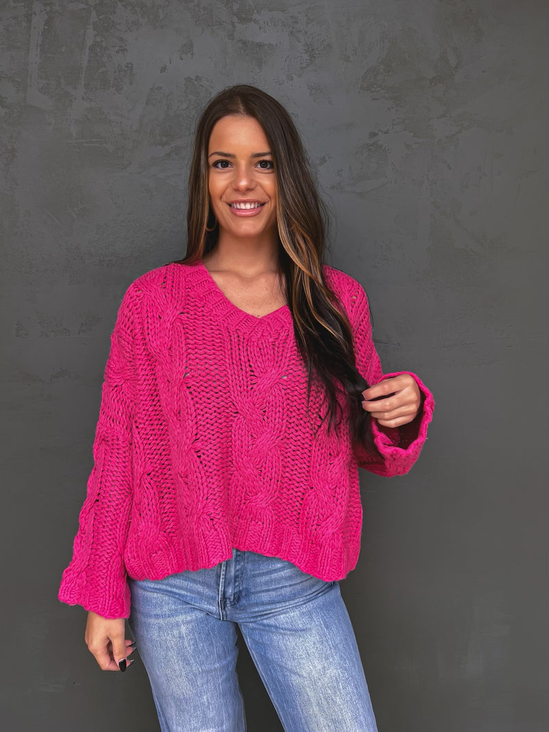 Sweet Escape Sweater in Pink