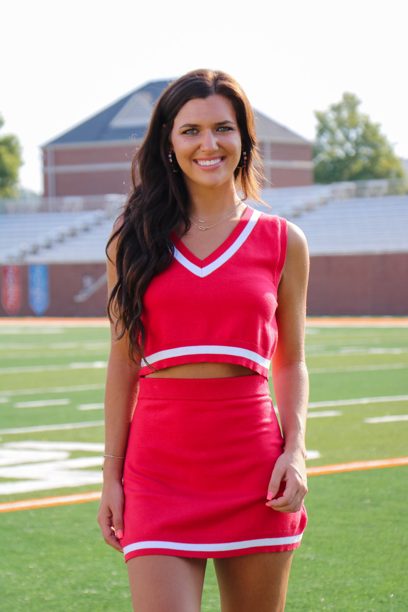 Yay, Sports! Vest Tank Top in Red