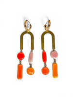 Abstract State Of Mind Earrings in Gold/Multi Color