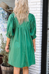 Afternoon Date Dress in Hunter Green