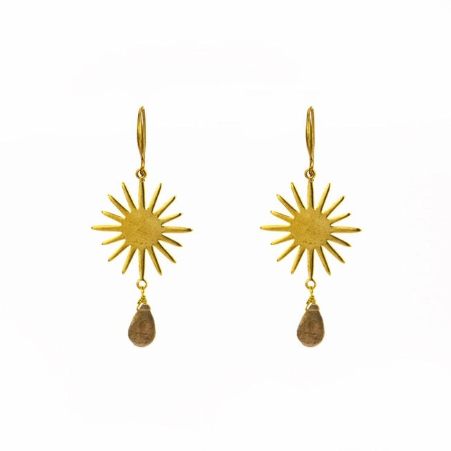 Here Comes The Sun Earrings in Gold