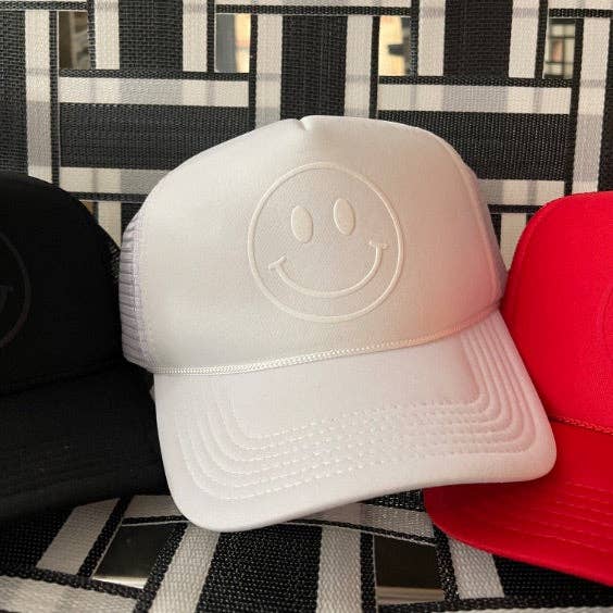 Happy Face Trucker Hat - 3 Colors