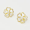 Flower Girl Stud Earrings in Gold