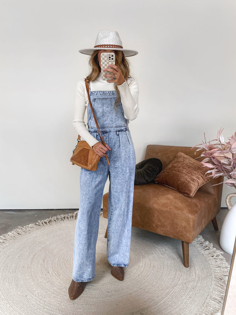 Hype You Up Overalls in Denim