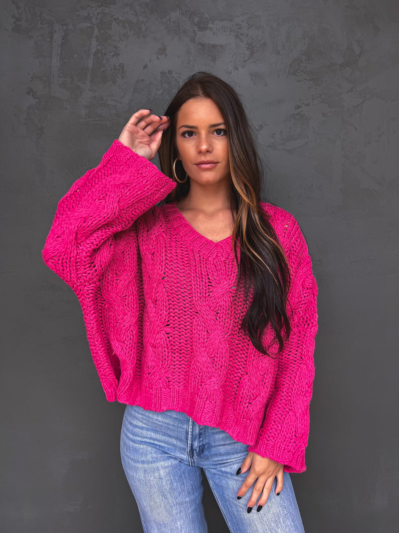 Sweet Escape Sweater in Pink