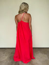 Warm Hearted Maxi Dress in Red