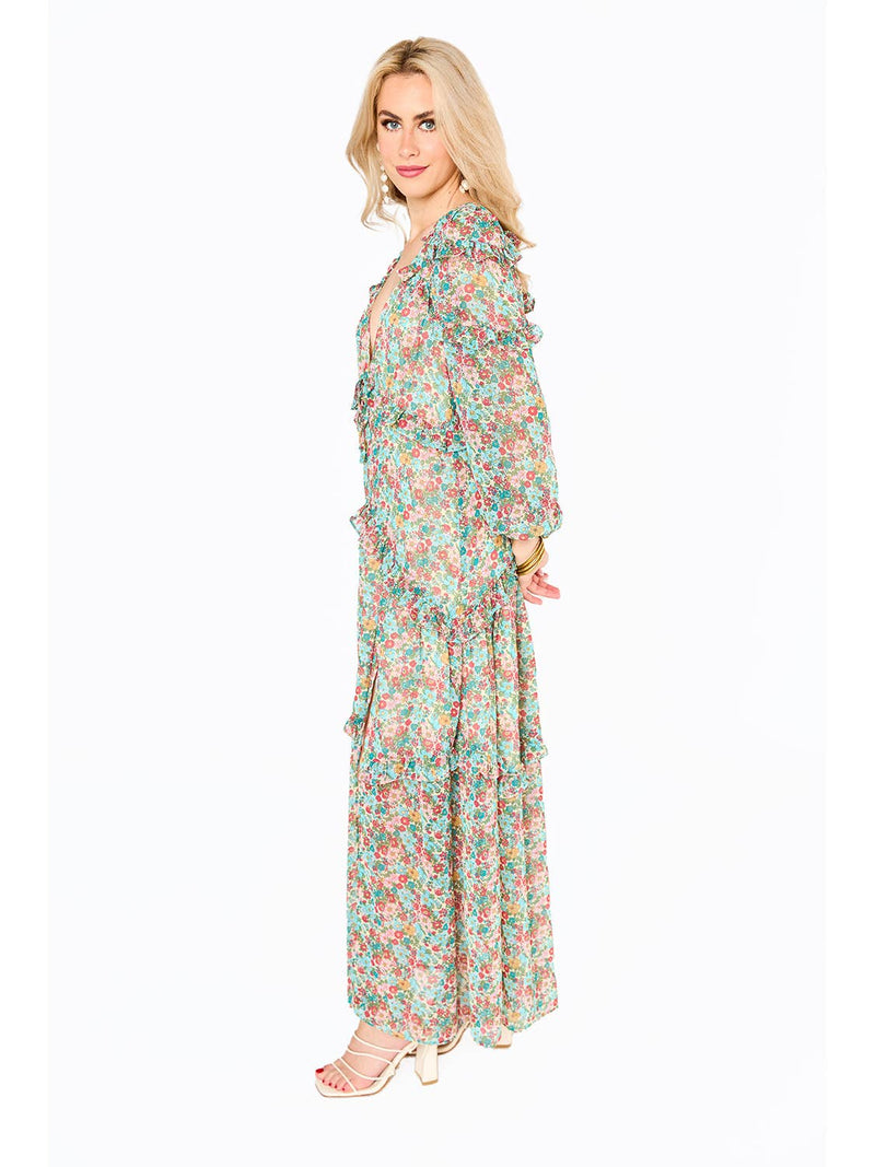 Pia Lush Maxi Dress in Multi Color