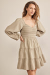 Enough Time Dress in Light Olive