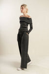 Stripe A Pose Sweater in Black/White