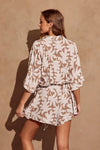 Havana Holiday Romper in Tan/Off White