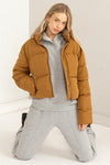 On The Edge Puffer Jacket in Camel