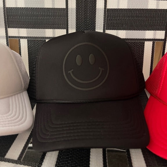 Happy Face Trucker Hat - 3 Colors