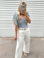 In Overdrive Wide Leg Jeans in White