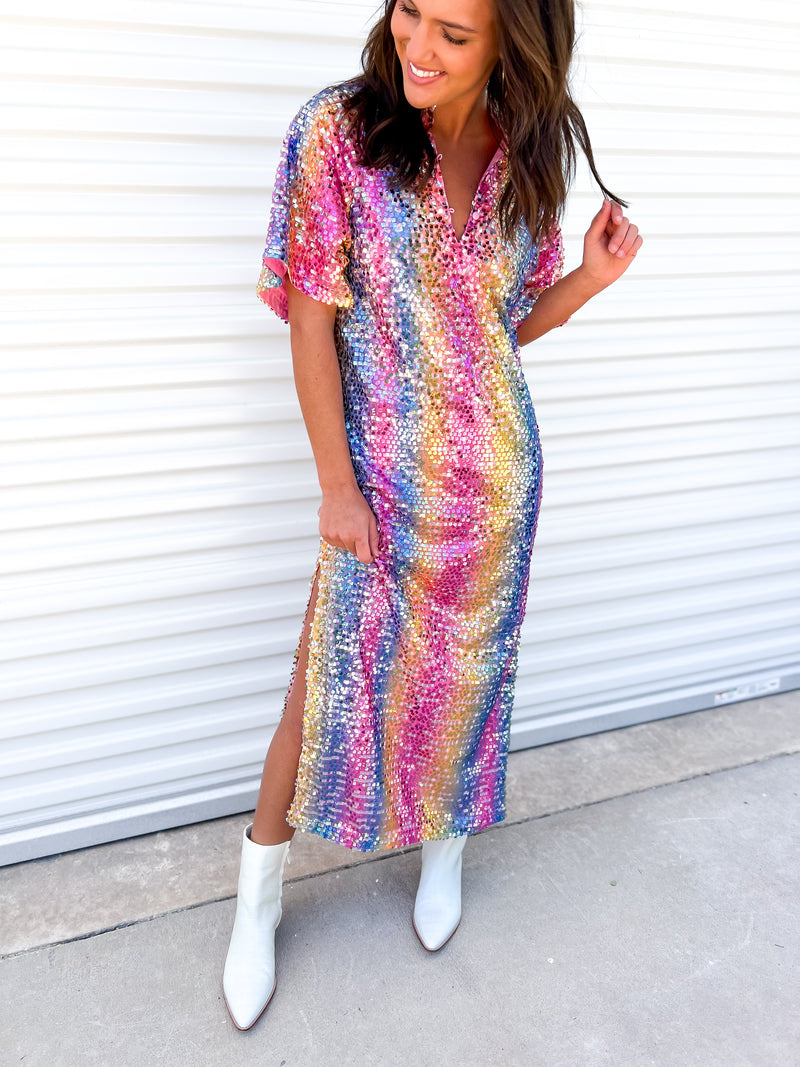 Leighton Loving Me Midi Dress in Multi Color