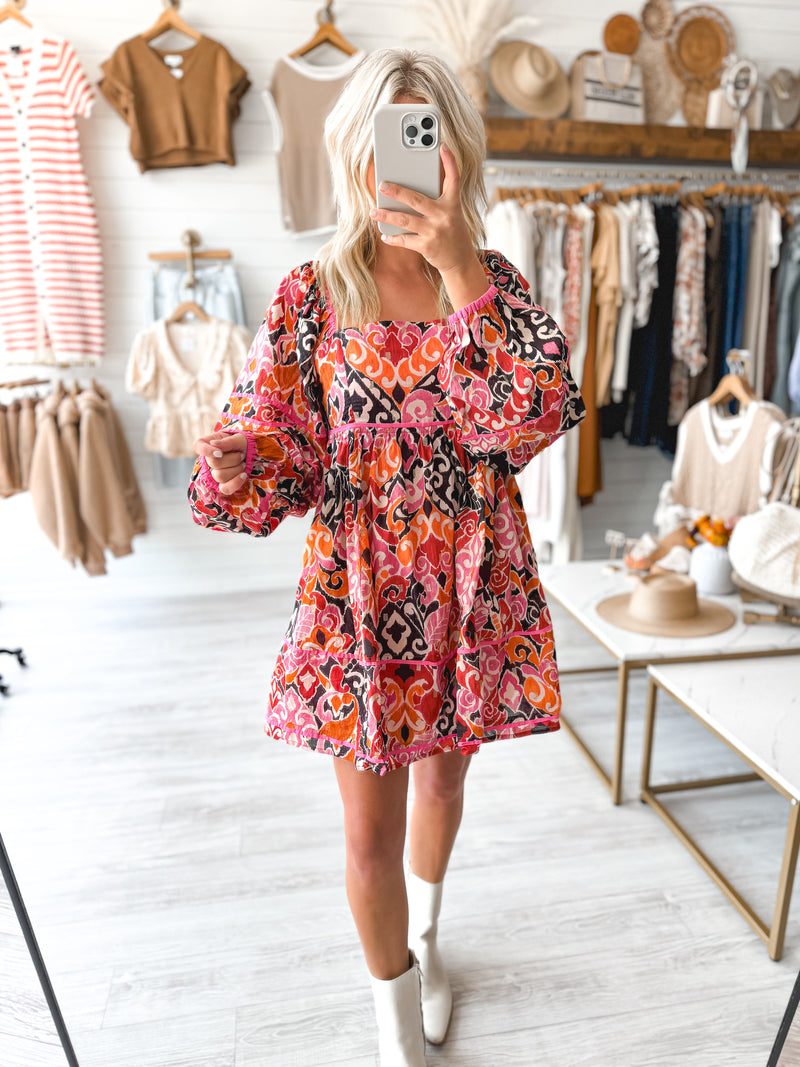 Dreaming Of Fall Dress in Multi Color