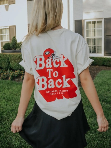 Back To Back Graphic Tee in Cream