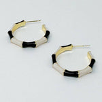 Showing Out Hoop Earrings in Black/White