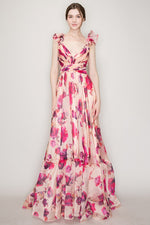 Whimsical Wonders Maxi Dress in Apricot